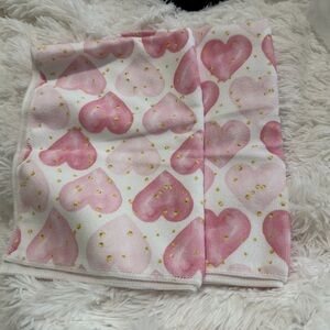 Pink Heart Patterned dish towel set  (2)